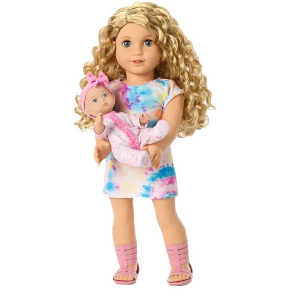 American Girl Little Bitty Baby Doll 7.75" Blonde Hair Blue Eyes Sleeper Box New - Picture 3 of 7